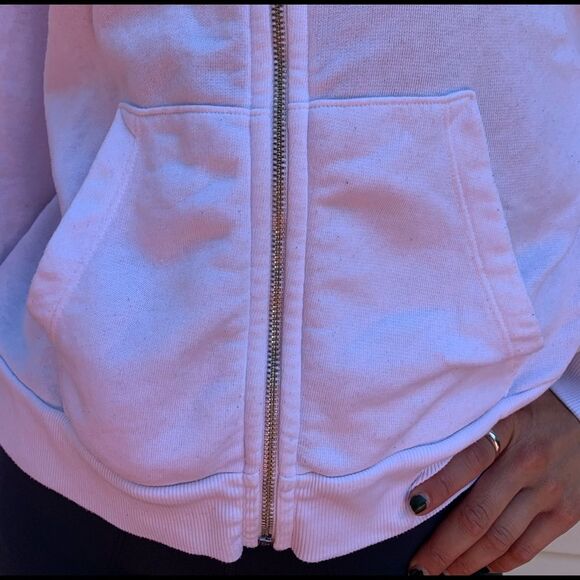 Wildfox white/rainbow decorated hooded zip up sweater, good preowned condition,S - Picture 9 of 16